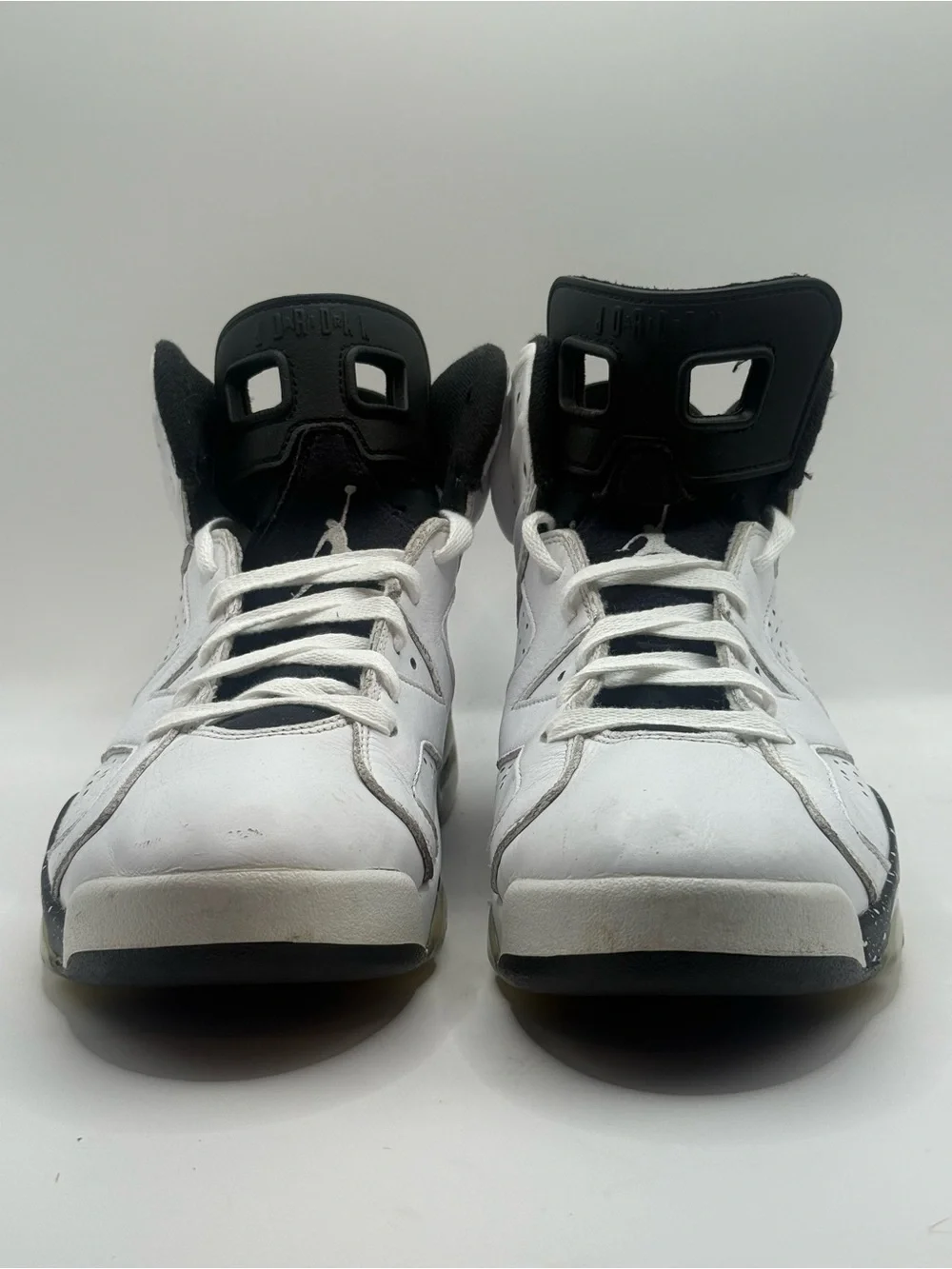 Jordan White and Black High-Top Sneakers   Reverse Oreos